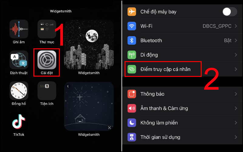 Vào ứng dụng cài đặt để tắt Hotspot